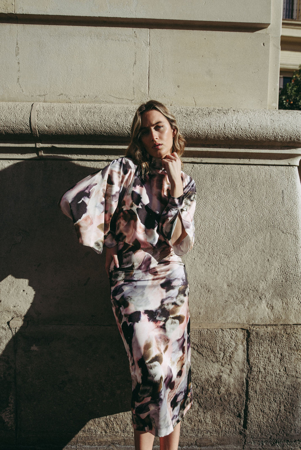 Robe imprimée asymétrique