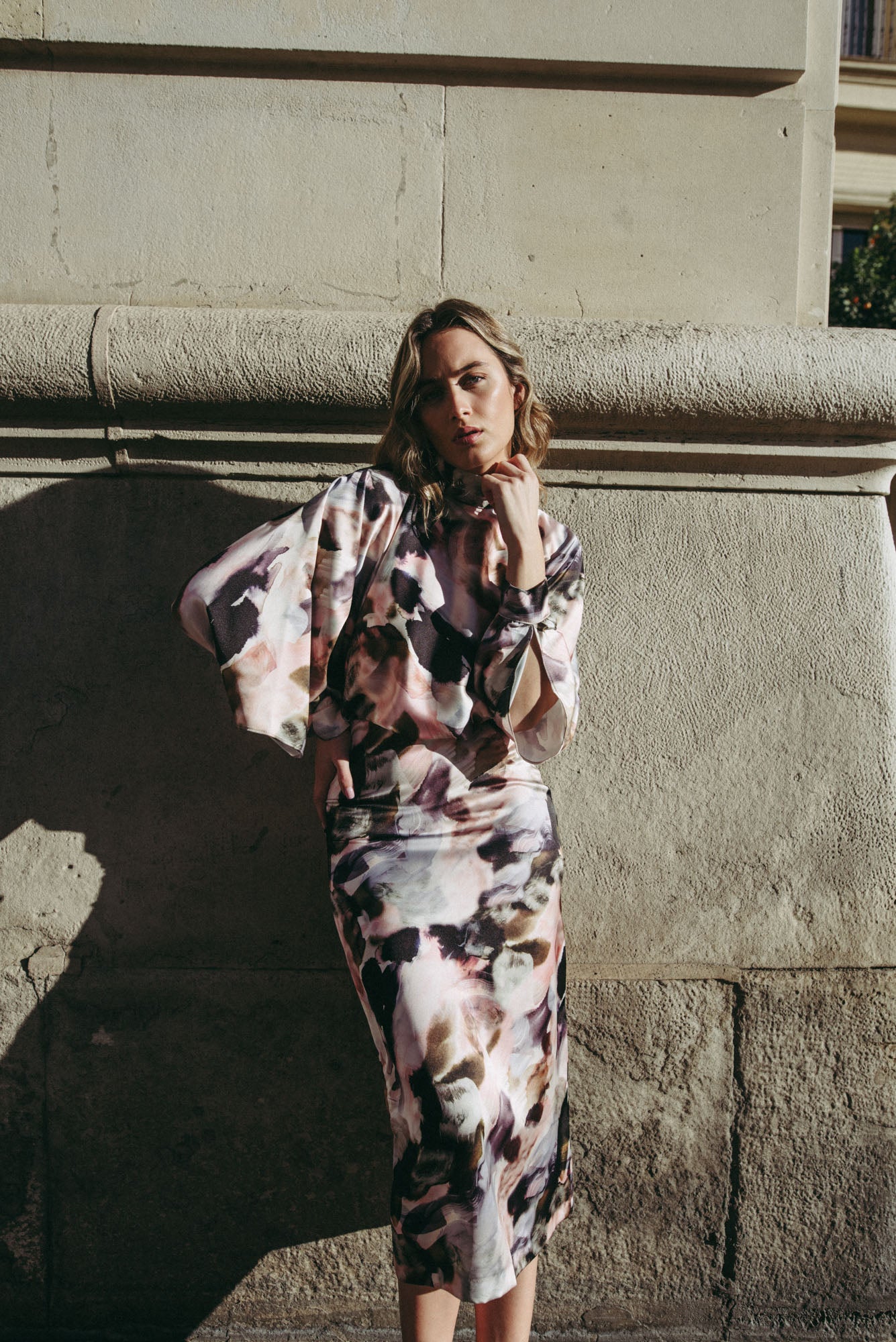 Robe imprimée asymétrique