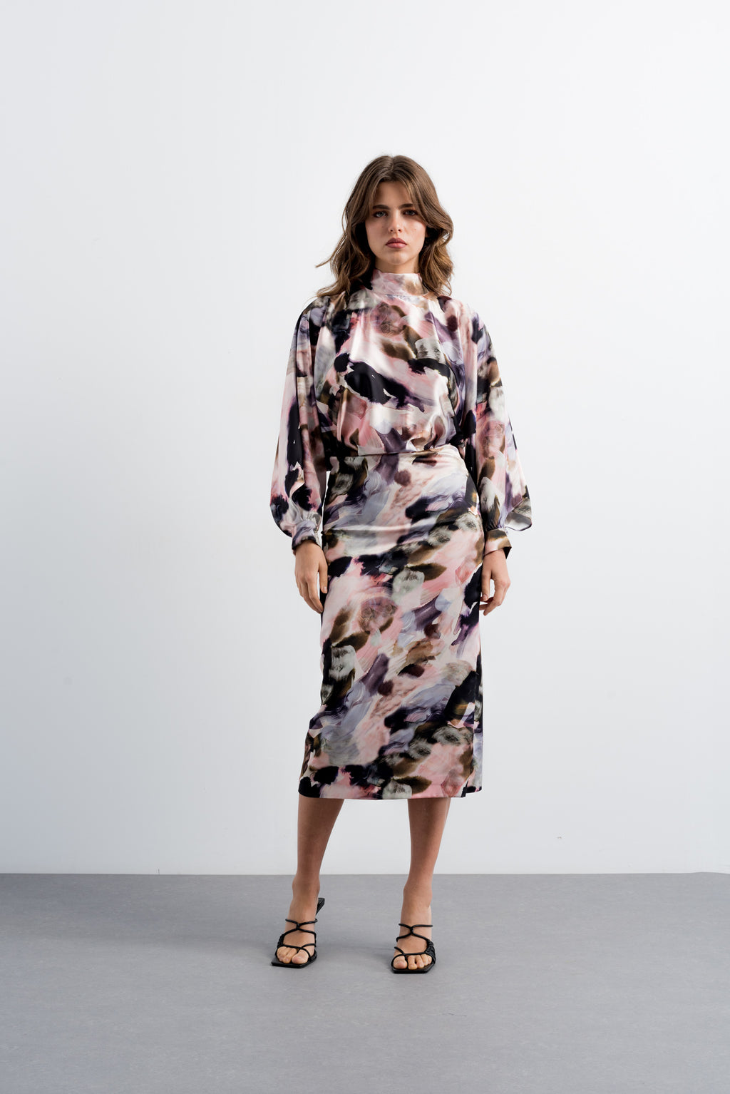 Robe imprimée asymétrique