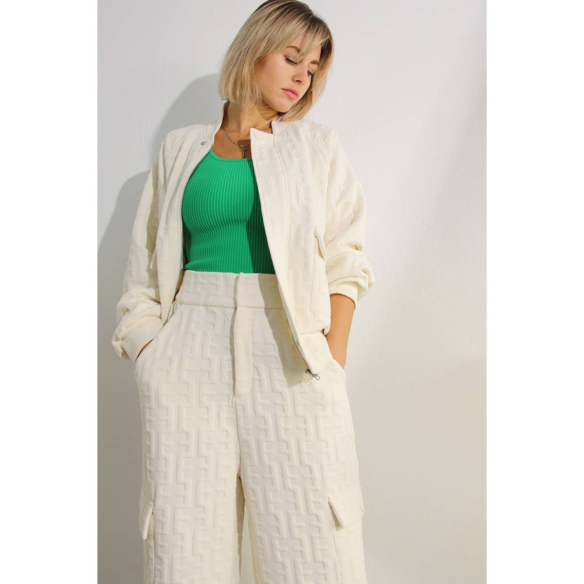 Ensemble BOMBER ET PANTALON LONG ESTAMPÉ