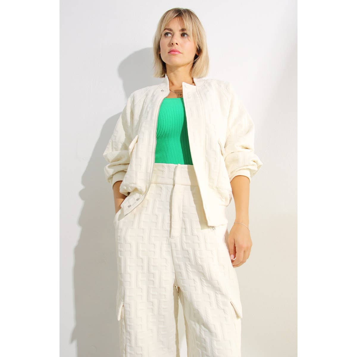 Ensemble BOMBER ET PANTALON LONG ESTAMPÉ